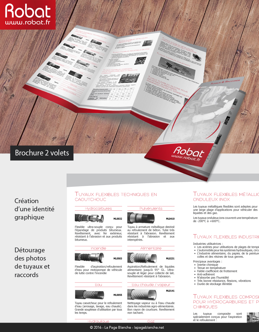 Brochure 2 volet trifold Robat